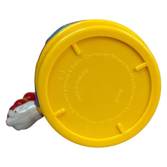 VTG Ringling Bros Barnum & Bailey Circus 3D Yellow Clown Plastic Mug Cup 1990s - Picture 11 of 12